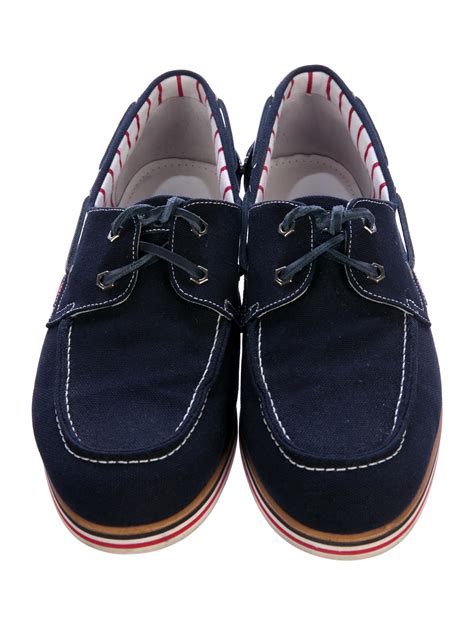 gucci canvas boat shoes